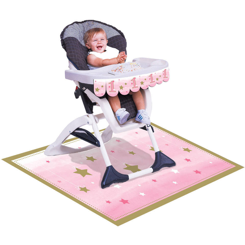 One Little Star Girl High Chair Decorating Kit