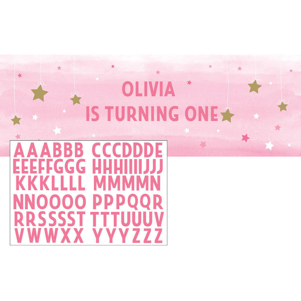 One Little Star Girl Party Banner