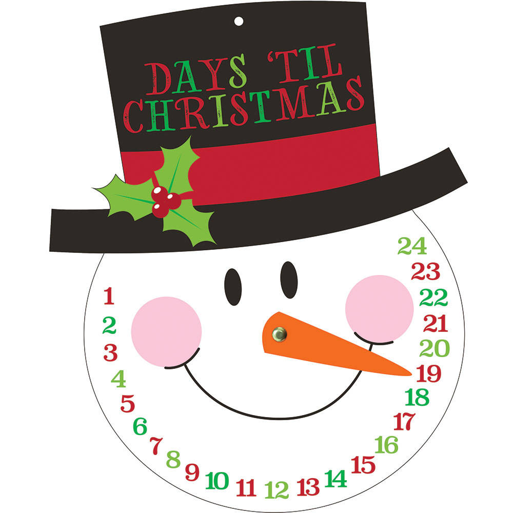 Snowman Countdown Cutout
