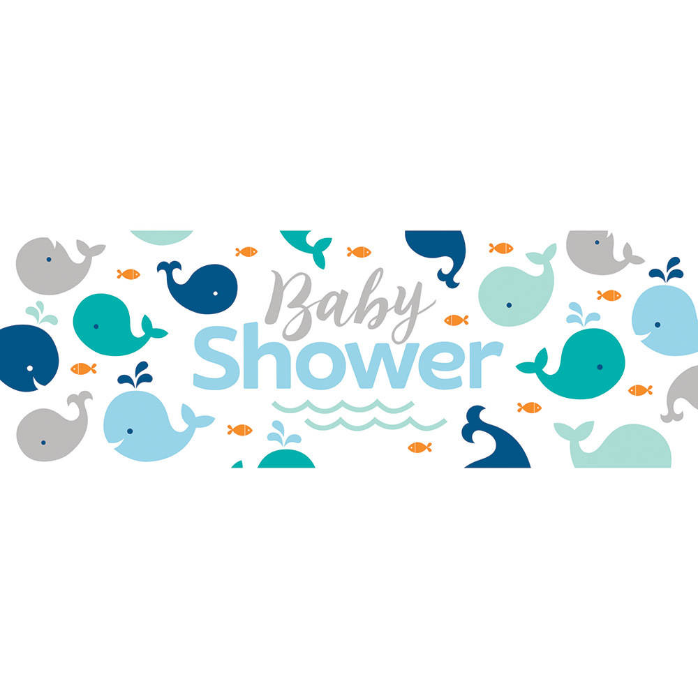 Lil' Spout Blue Baby Shower Party Banner