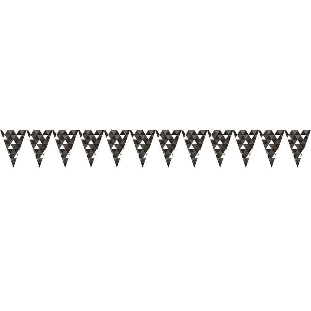 Black Velvet Fractal 9' Pennant Banner