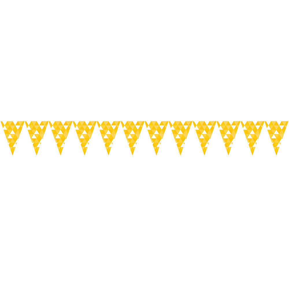 School Bus Yellow Fractal 9' Pennant Banner