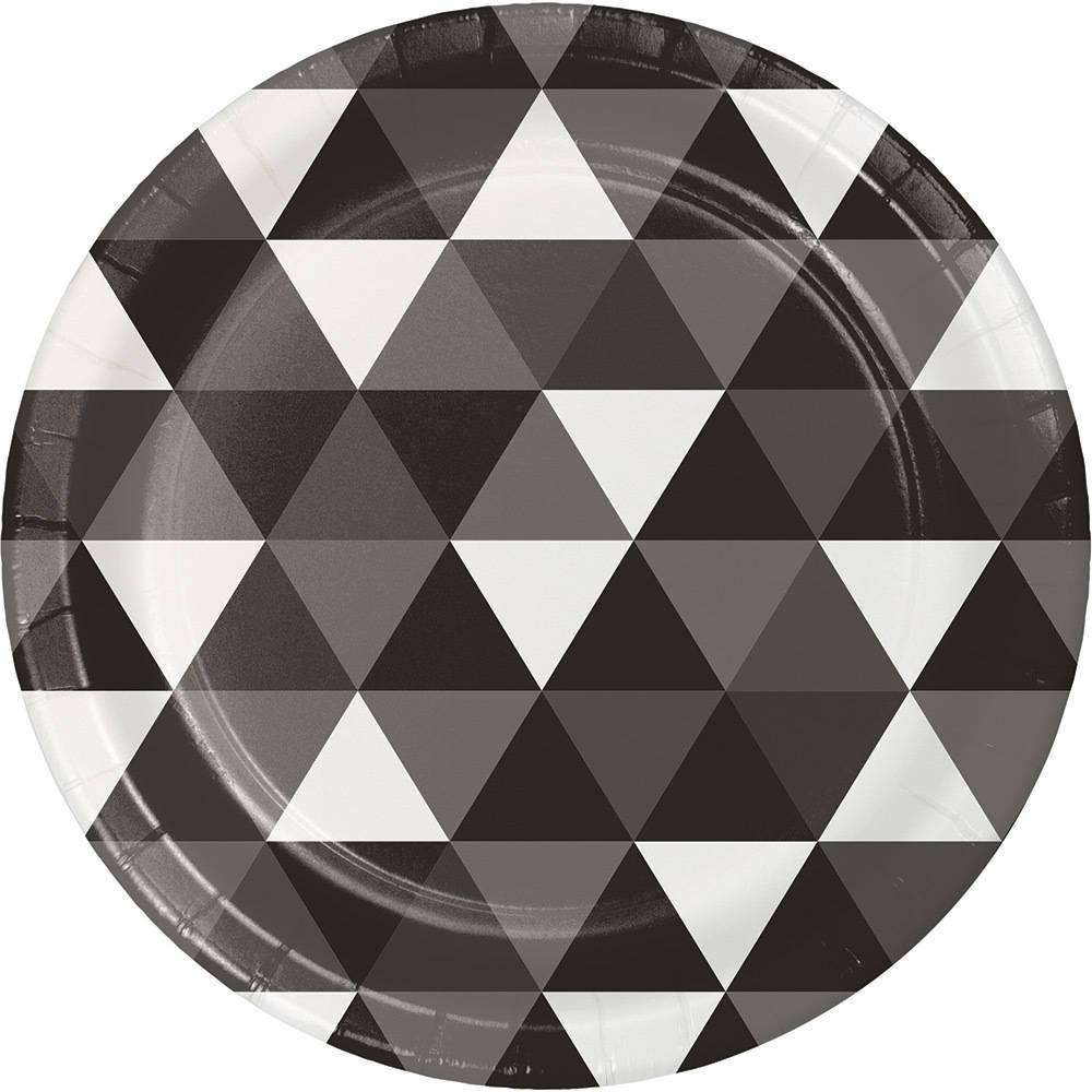Black Velvet Fractal Dessert Plates (8ct)