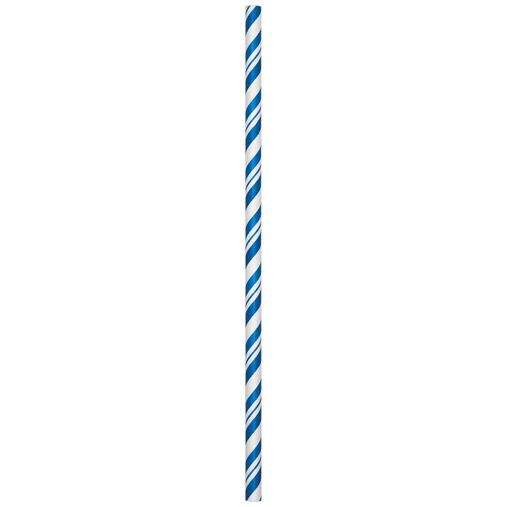 Cobalt Stripe Straws (24ct)