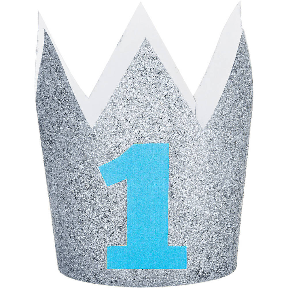 Blue First Birthday Crown