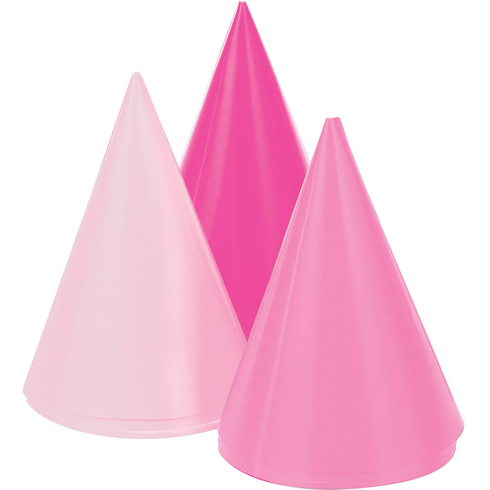 Pink Mini Party Hats (8ct)