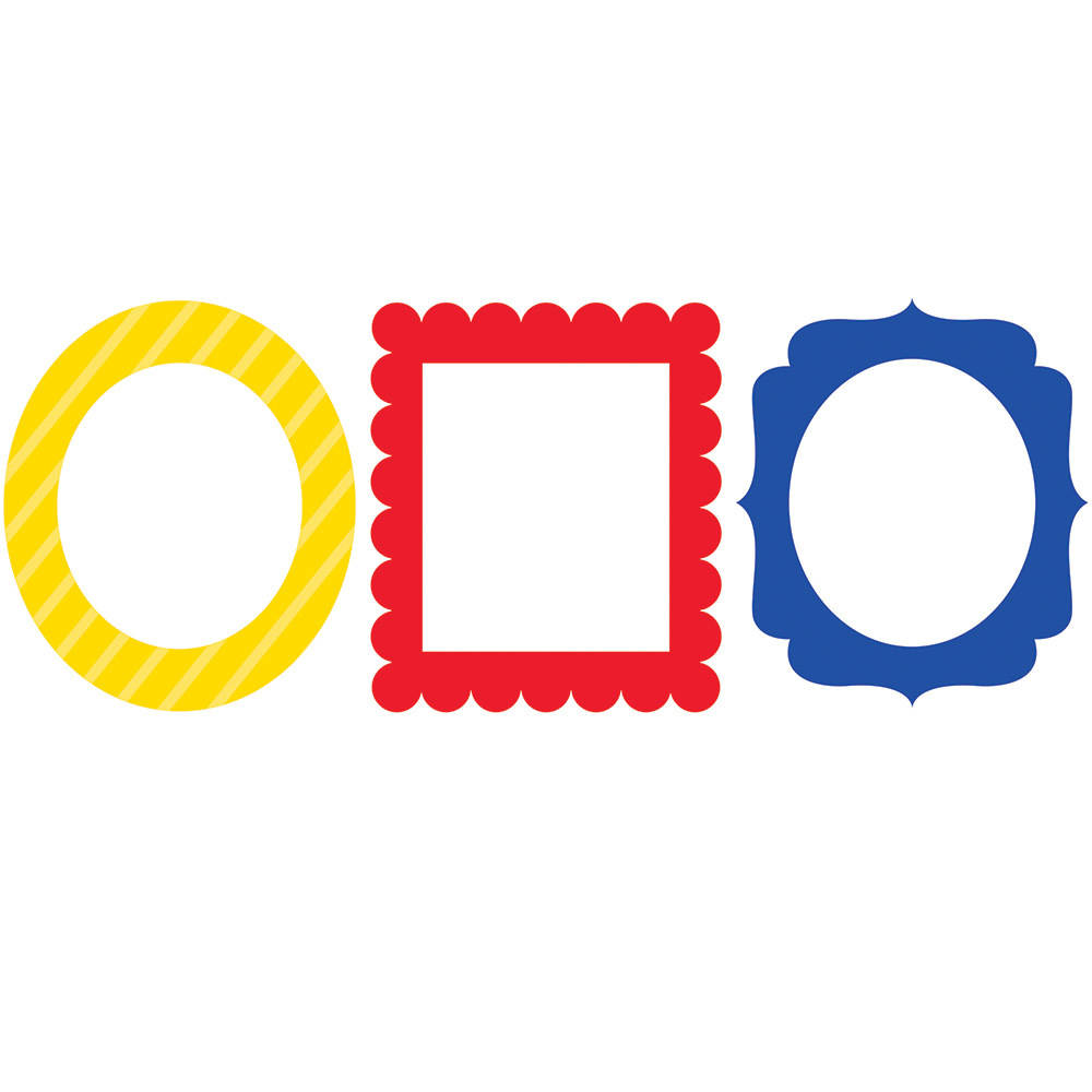 Primary Colors Photo Prop Frames (3ct)