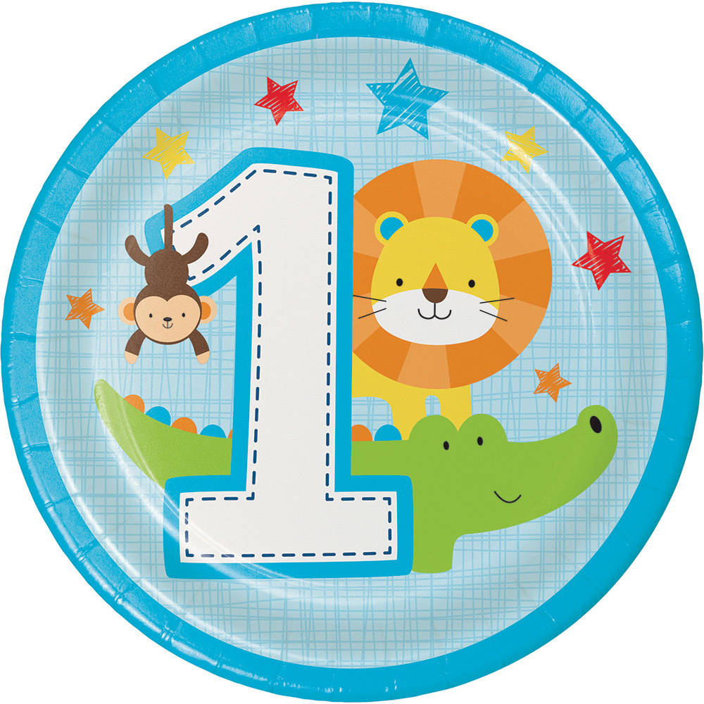One is Fun Boy Dessert Plates (8ct)