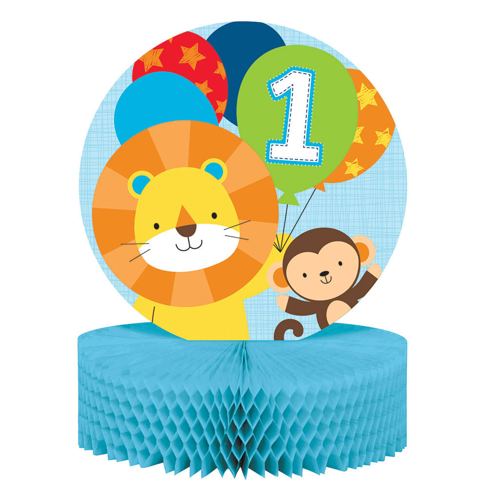 One is Fun Boy Honeycomb Centerpiece