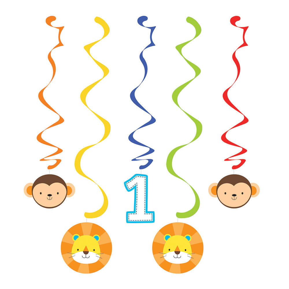 One is Fun Boy Hanging Swirls (5ct)