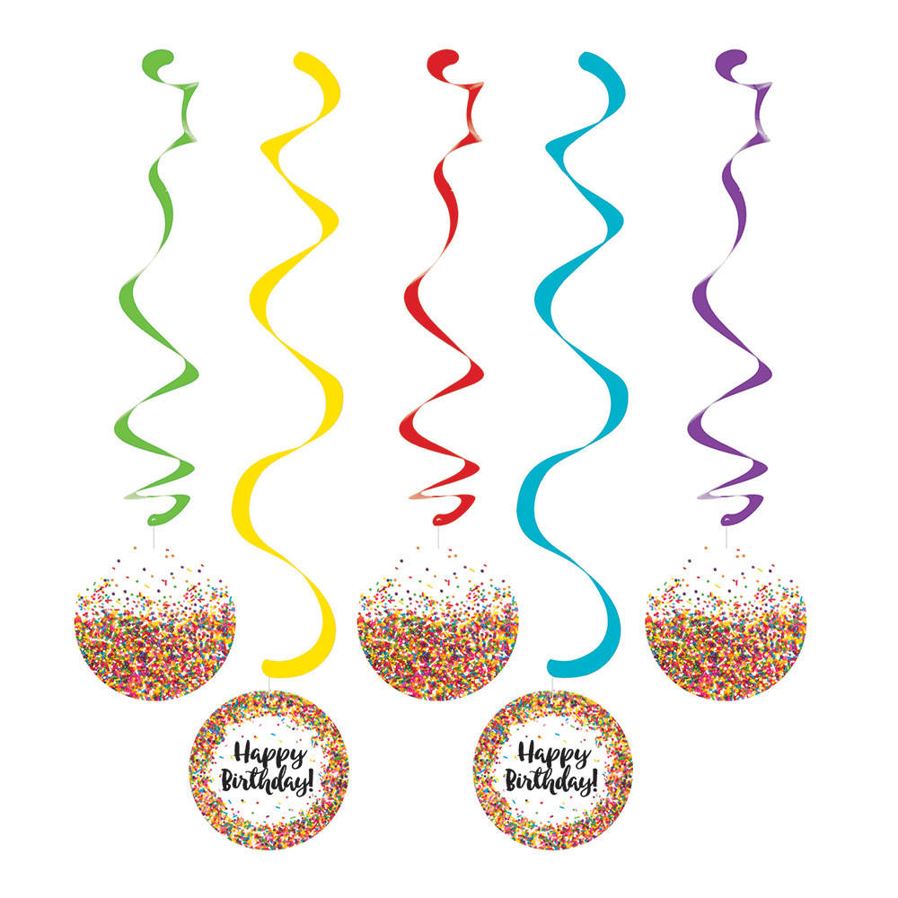 Sprinkles Hanging Swirls (5ct)