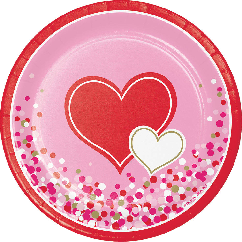 Happy Heart Dessert Plates (8 ct)