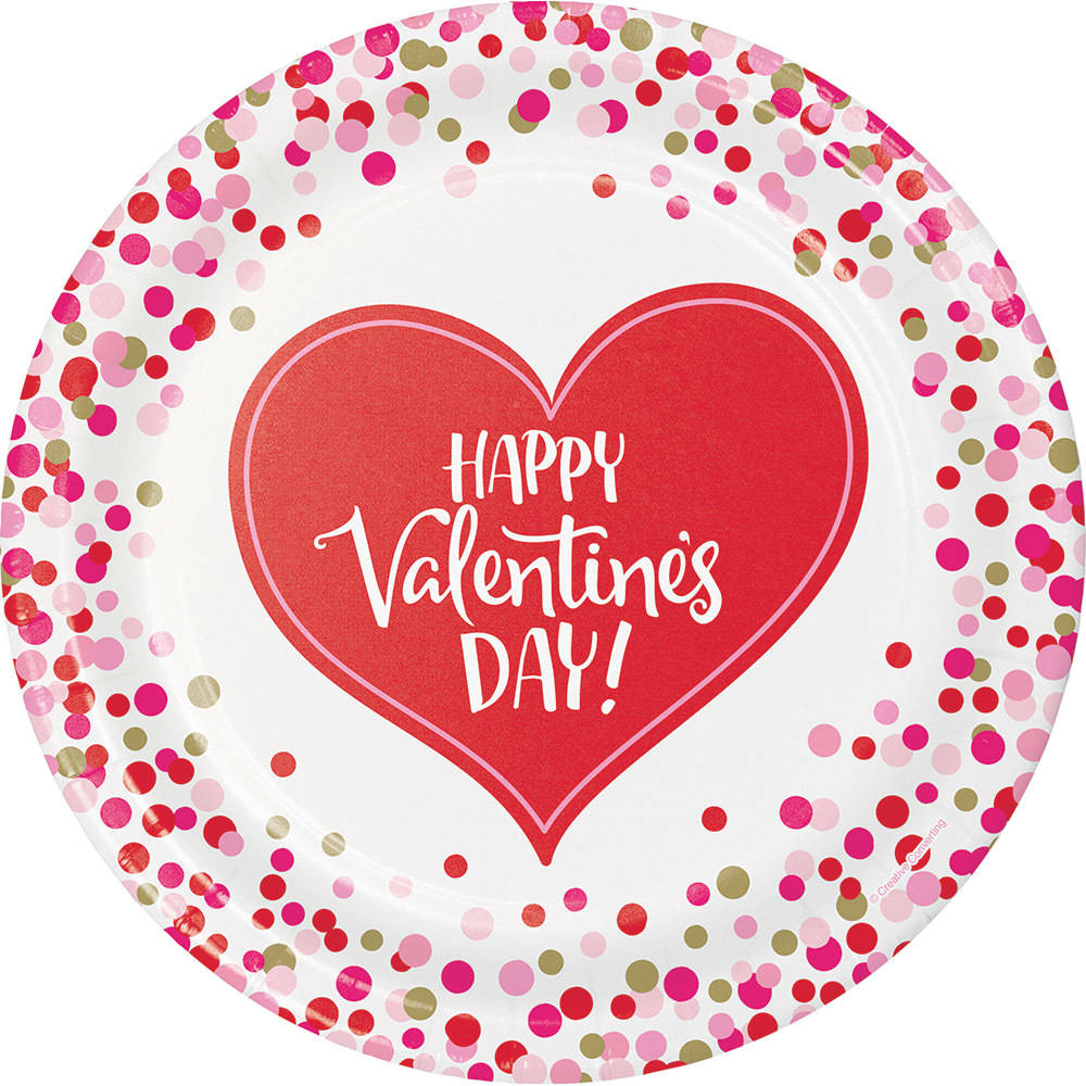 Happy Heart Dinner Plates (8 ct)