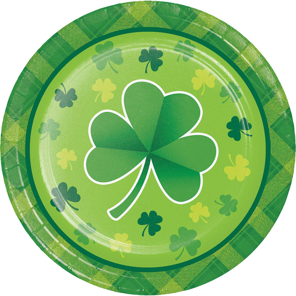 Shamrock Plaid Dessert Plates (8 ct)