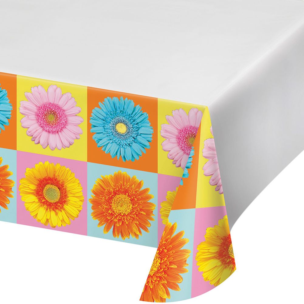 Petal Pop Rectangle Plastic Tablecover