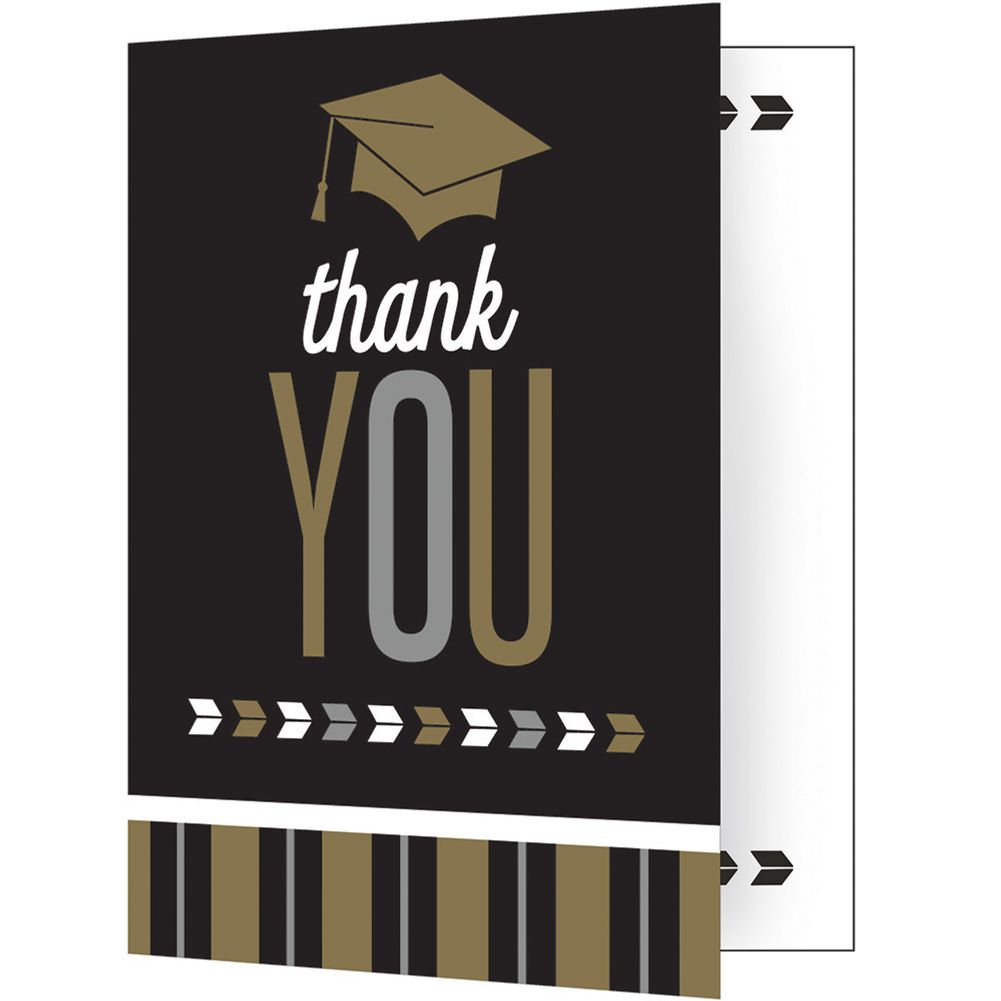 Glitzy Grad Thank You Note (8ct)