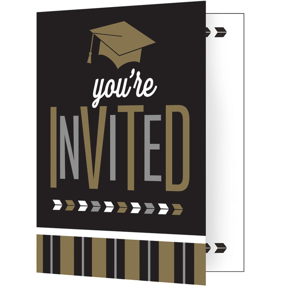 Glitzy Grad Invitation (8ct)
