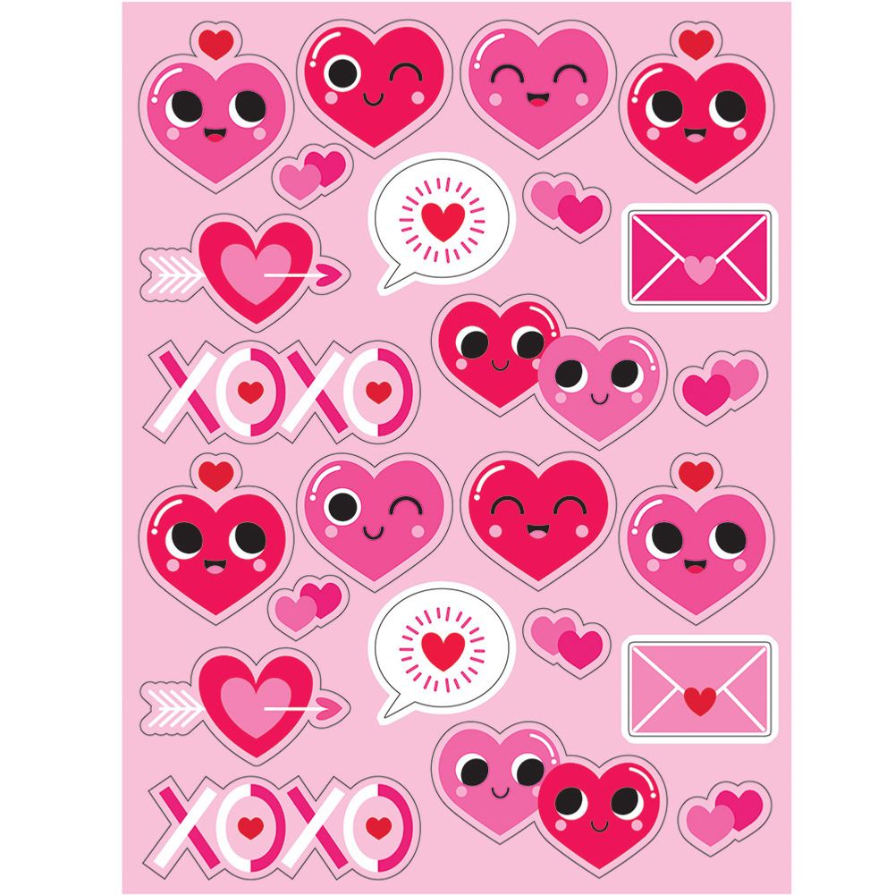 Emoji Hearts Sticker (4ct)