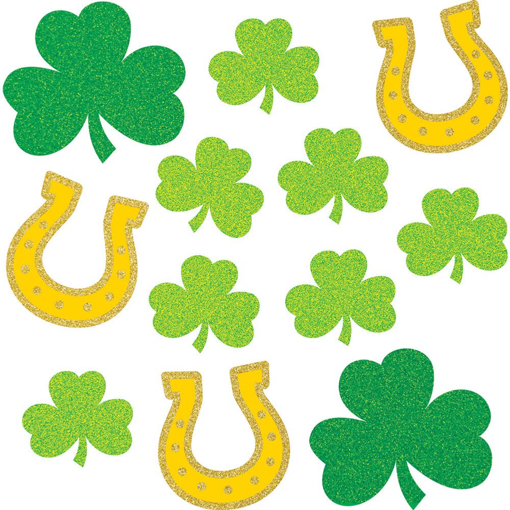 St Patrick's Icons Glitter Cutout Assortment (12ct)
