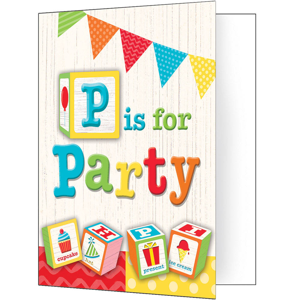 ABC Birthday Invitations (8 ct)