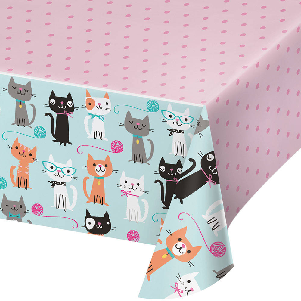 Purr-fect Party Rectangle Plastic Tablecover