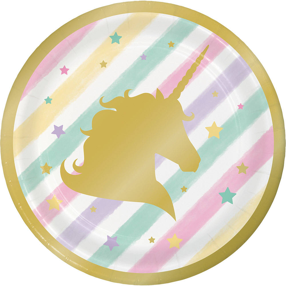 Unicorn Sparkle Paper Dessert Plates (8 ct)