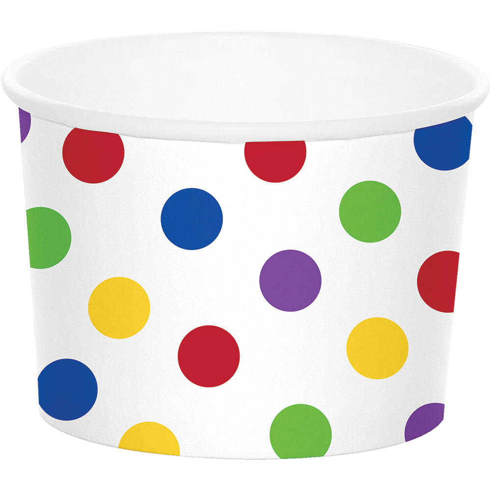 Multicolor Dots 9.5oz Paper Treat Cups (6 ct)