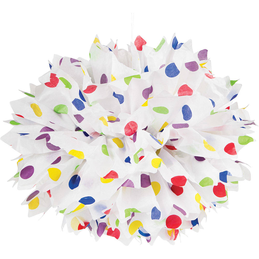 Multicolor Hanging Tissue Balls (3 ct)