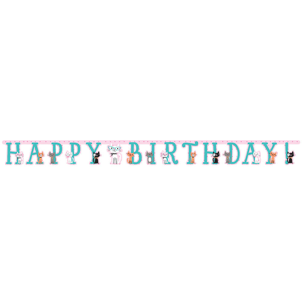 Purr-fect Party Letter Banner
