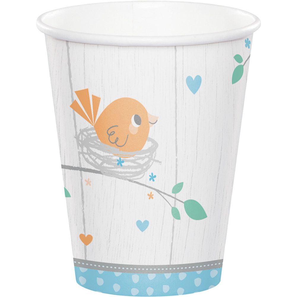 Hello Baby Boy 9oz Paper Cups (8 ct)