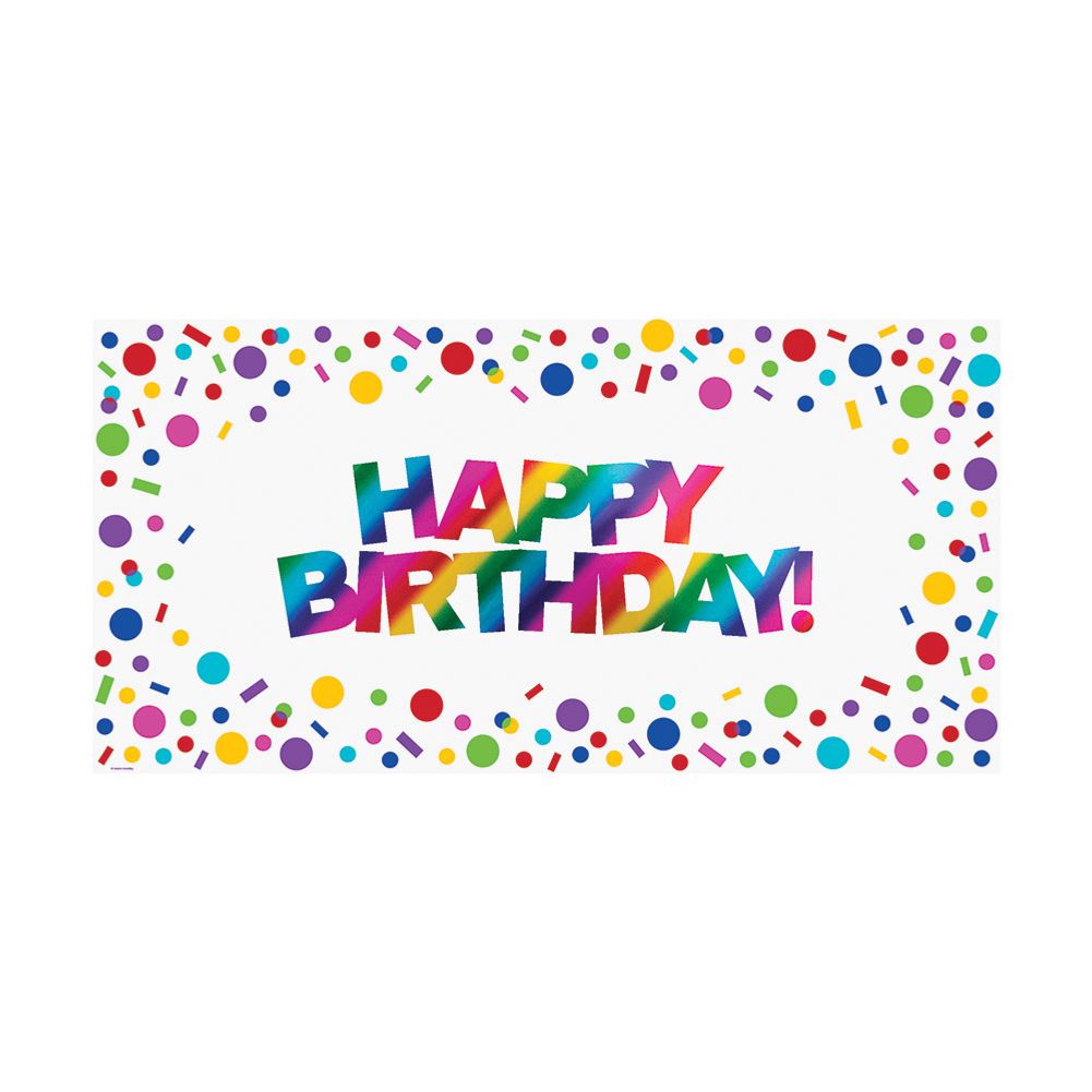 Rainbow Foil Happy Birthday Party Banner