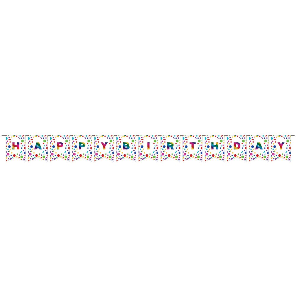 Rainbow Foil Pennant Banner Kit
