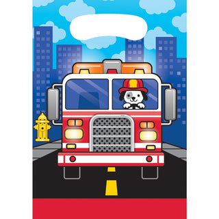 Flaming Fire Truck Loot Bags (8 ct)