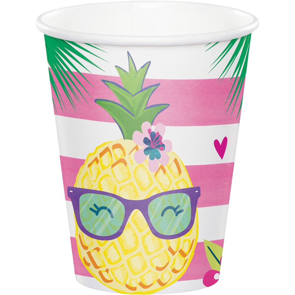 Pineapple N Friends 9oz Paper Cups (8 ct)