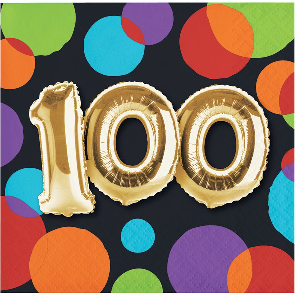 Balloon Birthday 100 Beverage Napkins (16 ct)