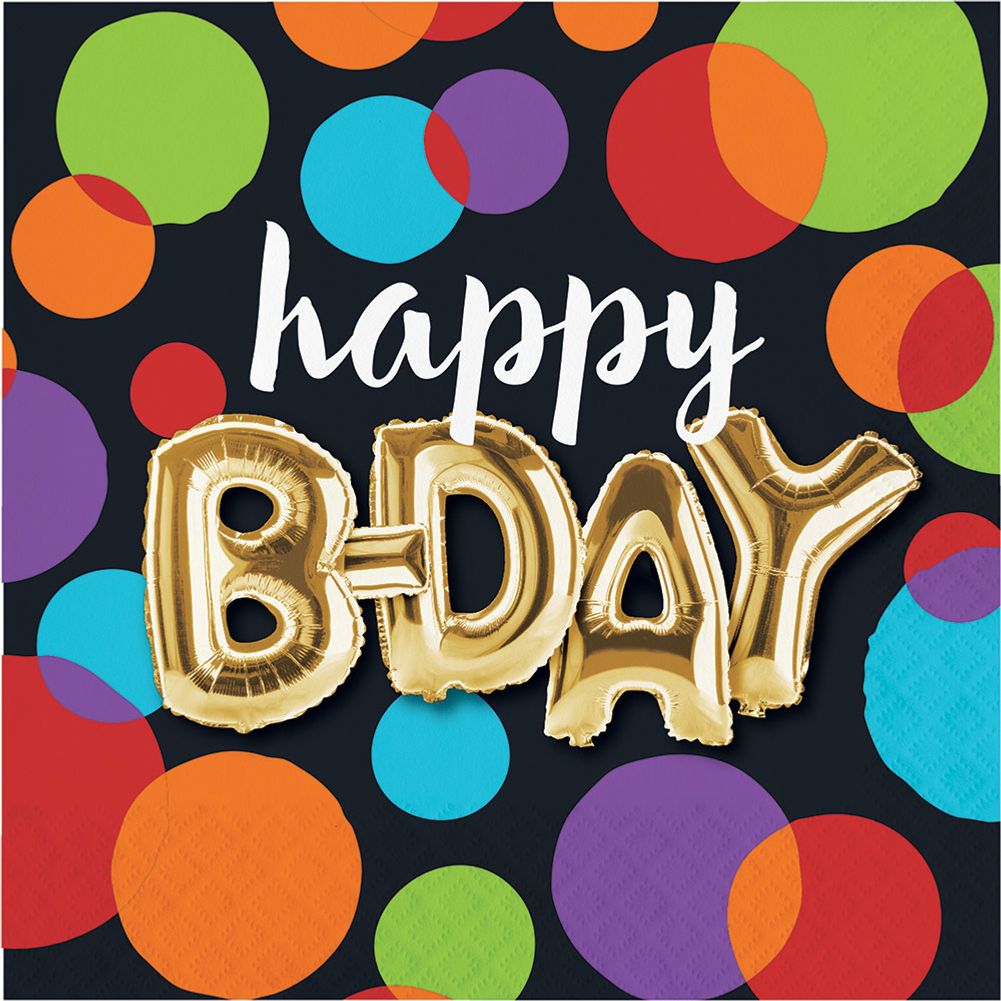 Balloon Birthday Luncheon Napkins (16 ct)