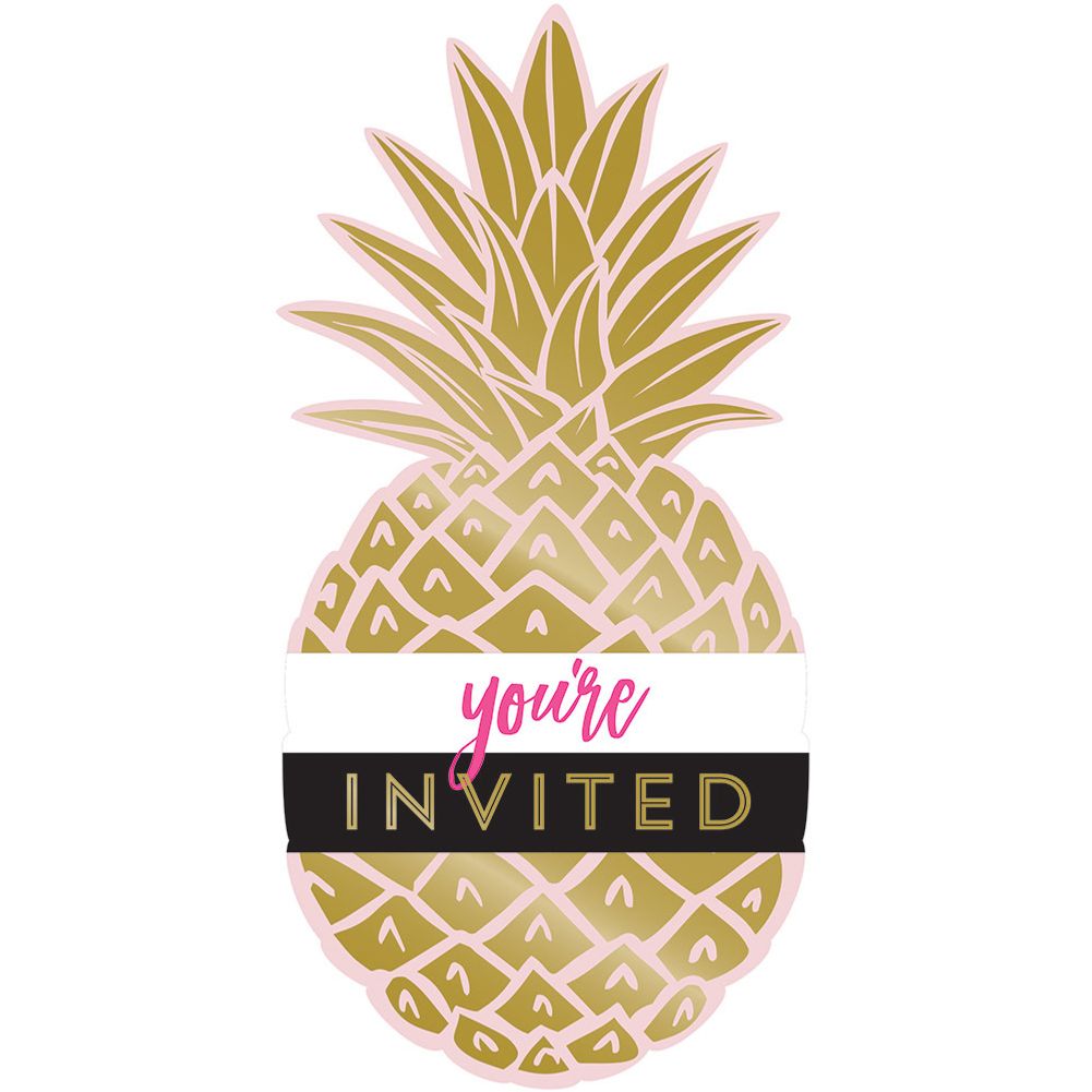 Pineapple Wedding Invitations (8 ct)