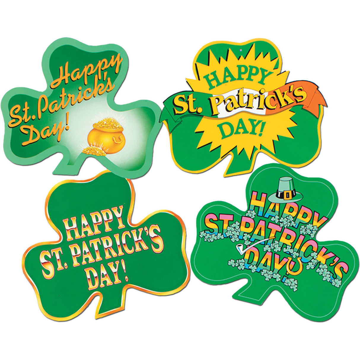St Patrick's Day Shamrock Cutouts (1ct)