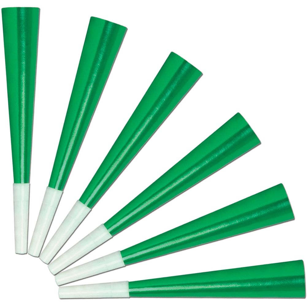 Green Foil Party Horns (100ct)