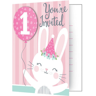 Birthday Bunny Invitations (8 ct)