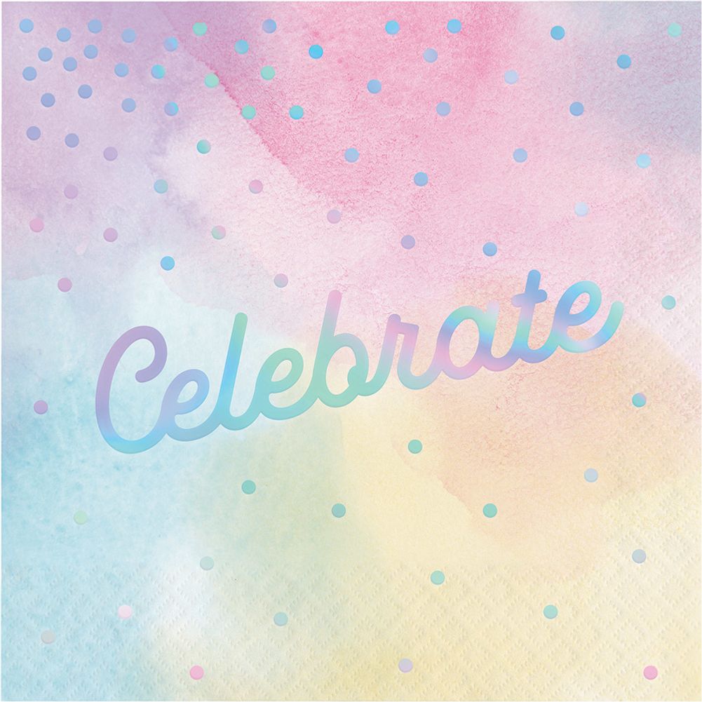 Iridescent Party Luncheon Napkins (16 ct)