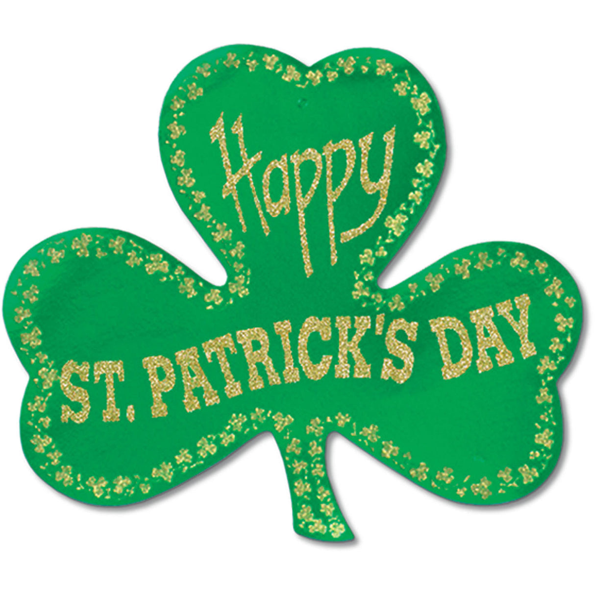 Glittered Foil Shamrock Cutout
