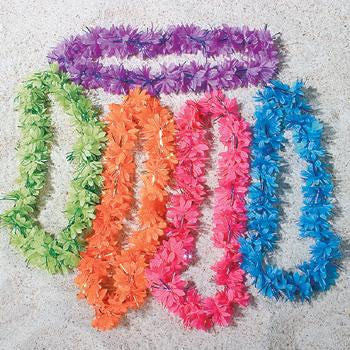 Silk Daisy Leis with Foil Fringe (1 ct)