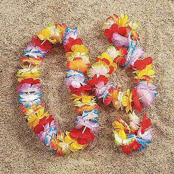 Silk Bright Jumbo Flower Lei (1 ct)