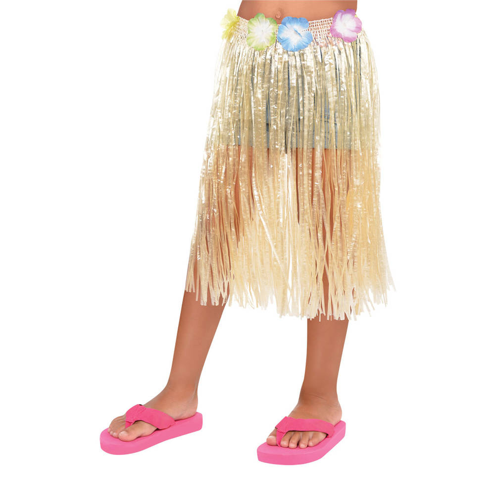 Child Natural Plastic Hula Skirt (1ct)