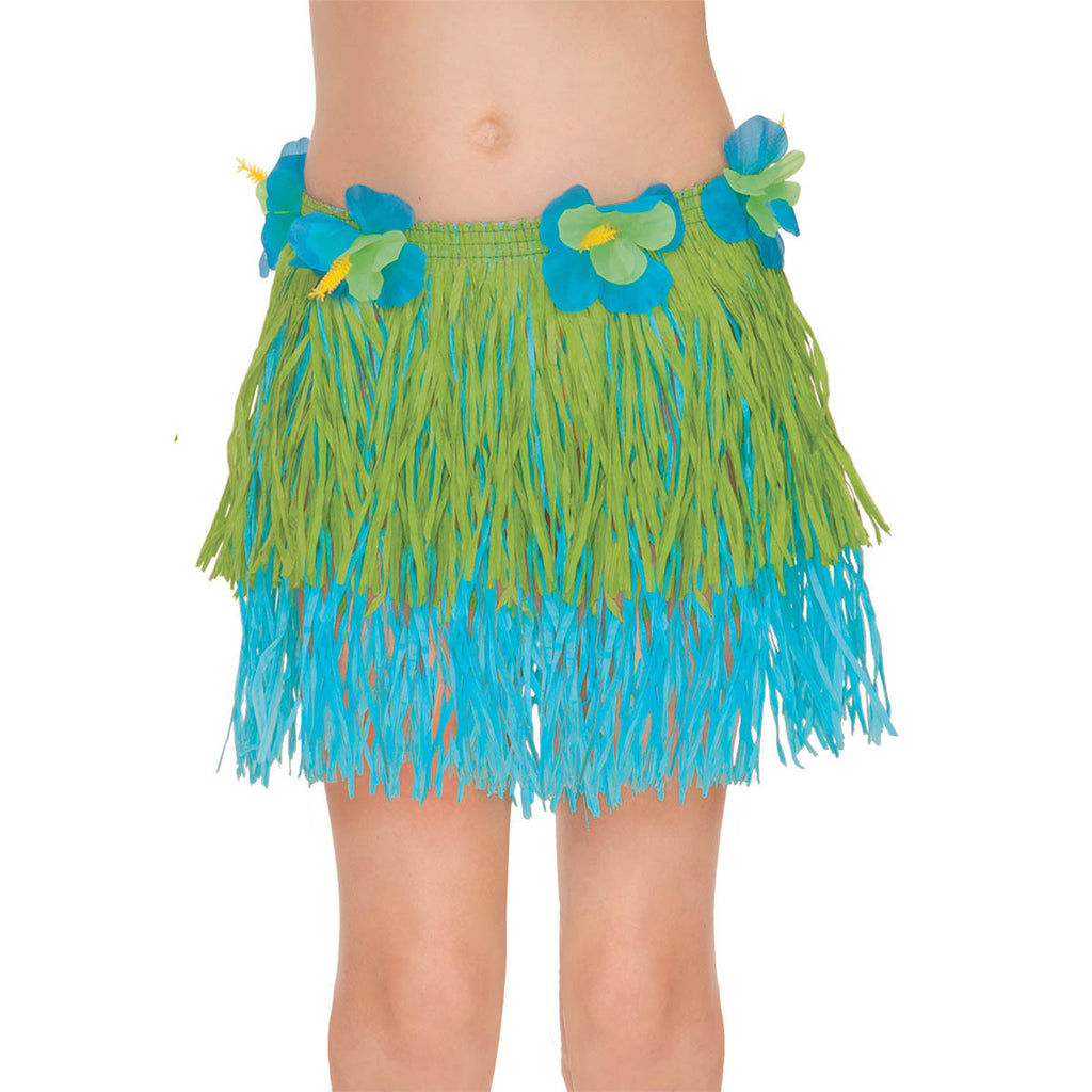 Child Blue/Green Grass Skirt – US Novelty