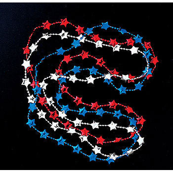 Metallic Patriotic Star Necklace 12 ct