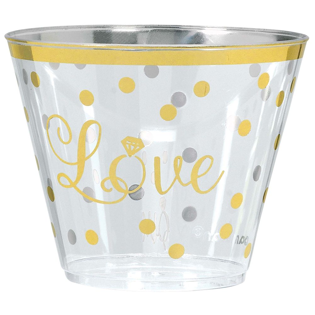 Love 9oz Plastic Tumblers, 30ct