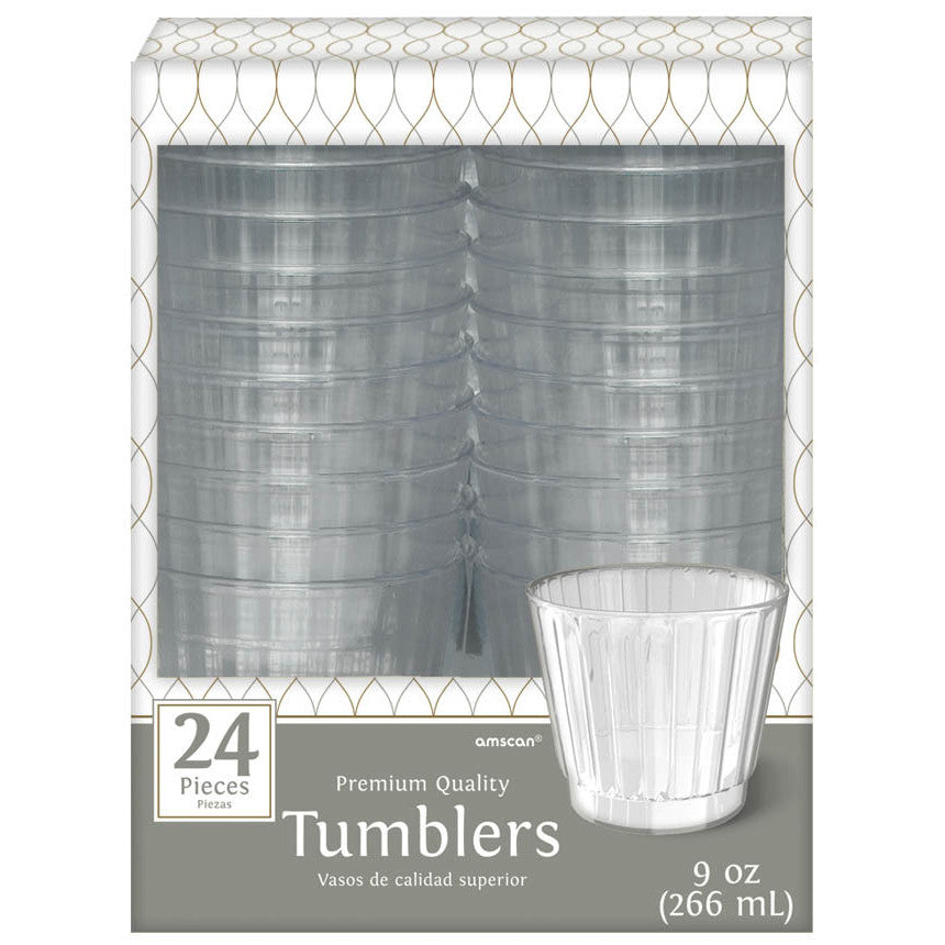 Clear 9oz Plastic Tumblers (24ct)