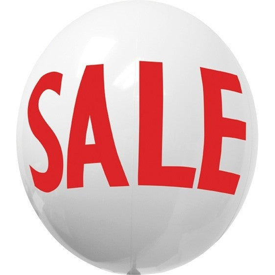Balloon Gizmo Standard 17" Balloons - White with Red SALE